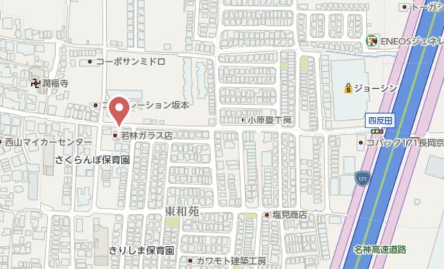 長岡京市神足垣外ケ内　モデルハウス仕様　未入居物件の地図