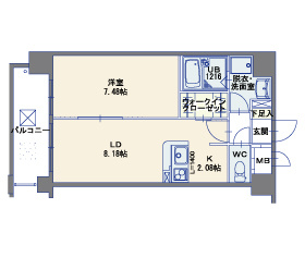 【間取り】 | HPに初期費用掲載「プライスホーム」で検索！ラフィーネ博多駅前