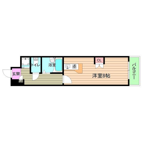 大阪市都島区都島本通５丁目の賃貸マンションの間取り
