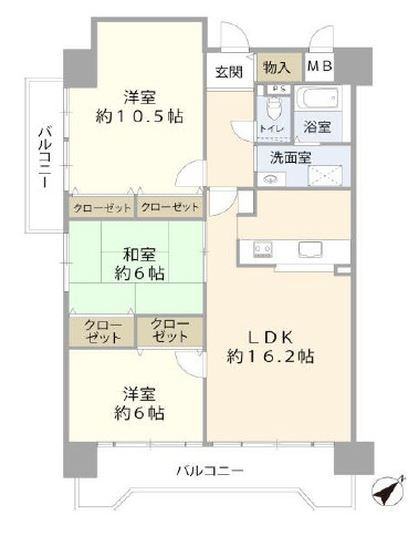 【間取り】 | 藤和さやまハイタウンB棟