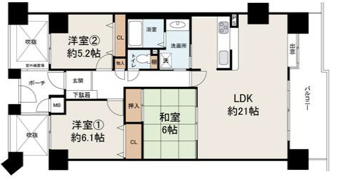 【間取り】 | ライオンズマンション金剛