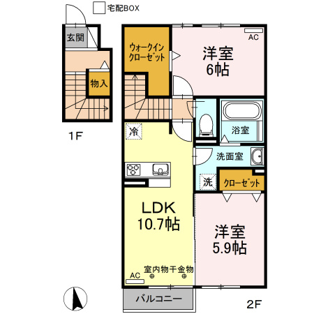 ヴェルドミール Ｂの間取り