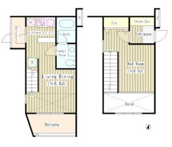 可染館の間取り|1LDK
