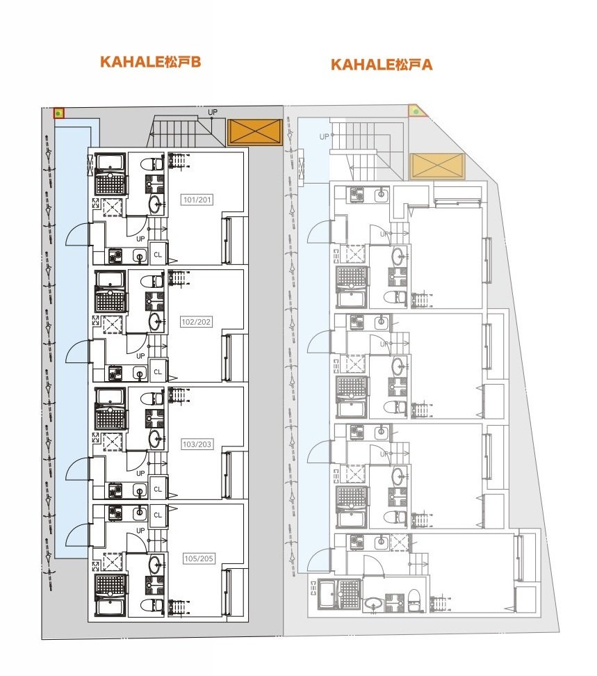 KAHALE松戸B(カハレ松戸ビー)の区画図