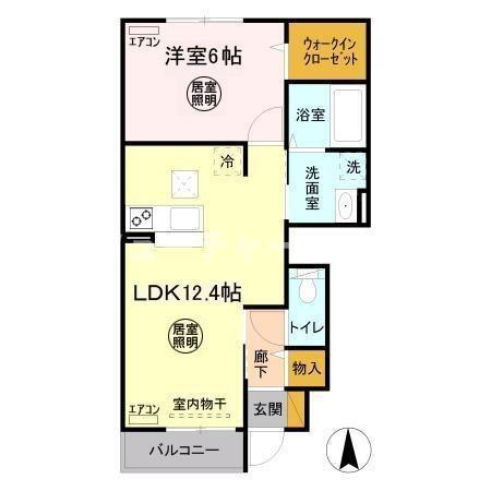 ティアラ　Dの間取り