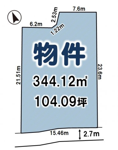 小山市乙女3丁目の土地図|区画図