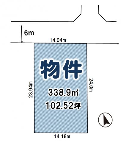 小山市西城南4丁目の土地図|区画図