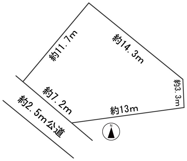 ６３６６８　岐阜市高森町土地の区画図