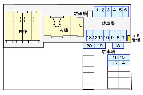 サンリット Bの区画図