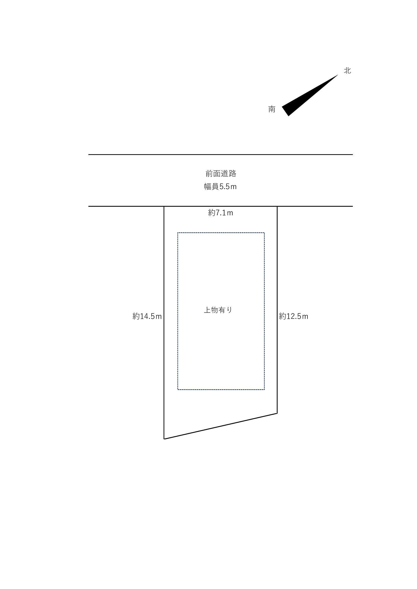 敦賀市天筒町27坪売地の土地図