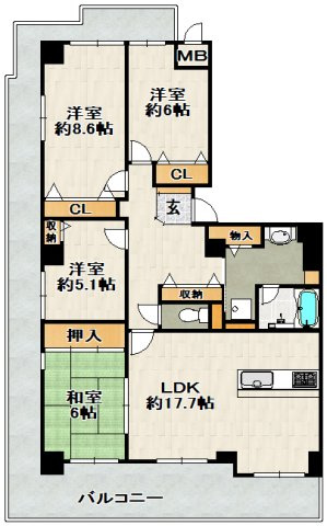 ファミール宝塚の間取り