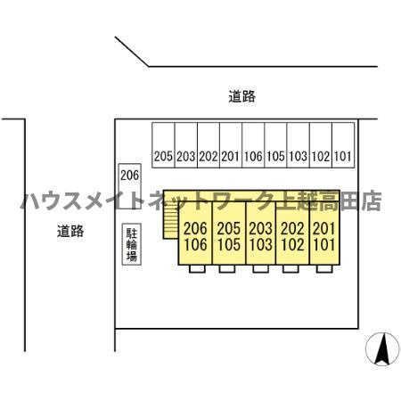J'sパレスⅡ（ジェイズパレスⅡ）の区画図|配置図