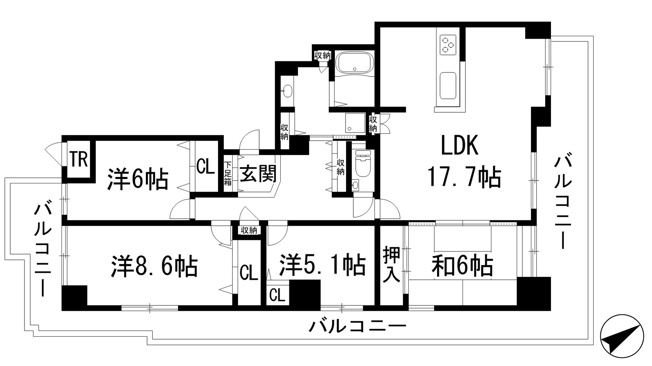 【間取り】 | ファミール宝塚