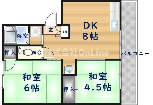 【間取り】 | フジイハイツB棟