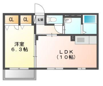 ハイム川東Ⅱの間取り