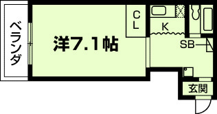 コートハウス大西の間取り|代表的な間取りです