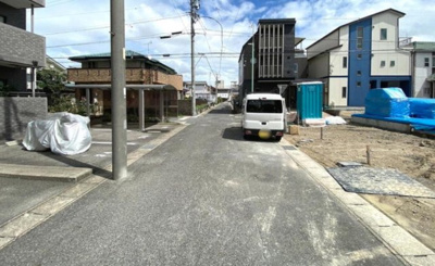 【前面道路含む現地写真】 | MIRASUMO緑区鳴海町文木072②全2棟＜新築一戸建て仲介手数料無料＞ | 前面道路含む現地写真です
