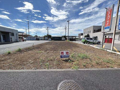 牛久市牛久町　牛久駅徒歩約5分・国道6号沿いの土地の外観|国道沿いの奥行きのある敷地です