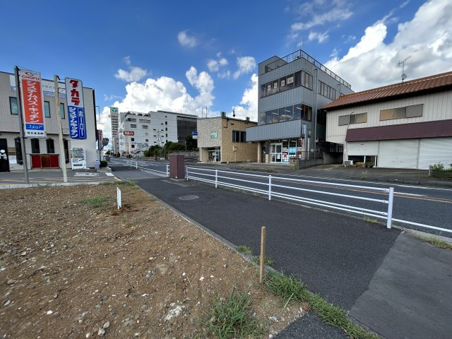 牛久市牛久町　牛久駅徒歩約5分・国道6号沿いの土地の前面道路含む現地写真|現地土地写真