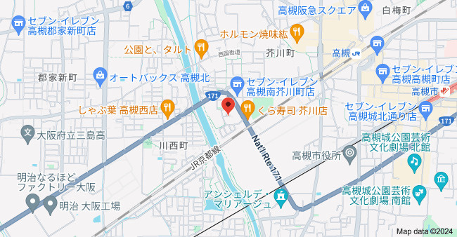 高槻市南芥川町の賃貸マンションの地図