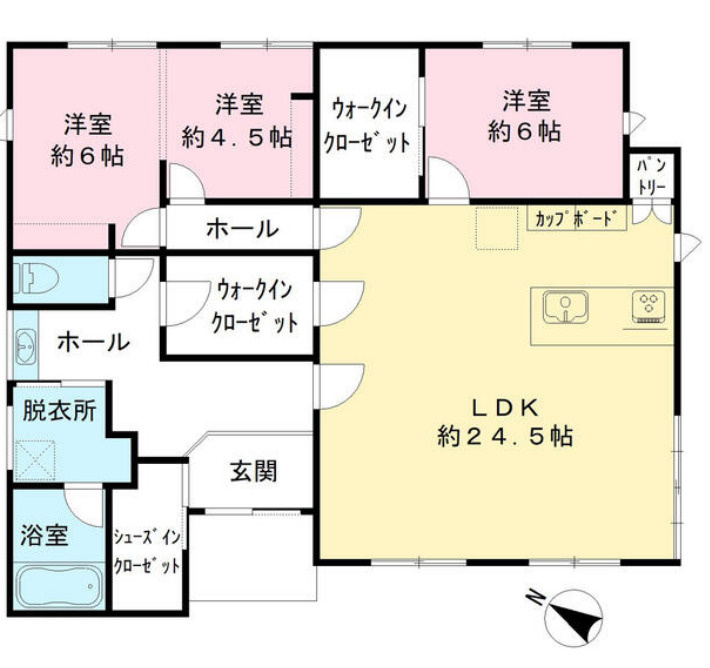 土浦市乙戸　中古戸建の間取り