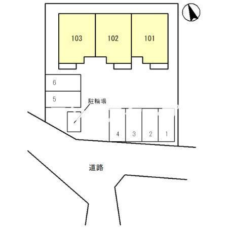 メゾン　ボヌール　　Ｃの区画図|高崎、前橋エリアのお部屋探しはエンドスケープまで！お客様の理想お聞かせ下さい♪