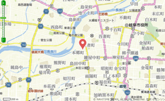 【地図】 | 《鉄骨/12.25％》岐阜市村雨町一棟マンション