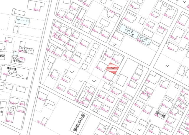 北諸県郡三股町大字宮村の売地の土地図