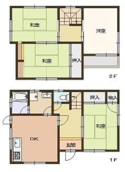 【間取り】 | 神戸市垂水区下畑町字唐ケ谷　中古戸建　収益