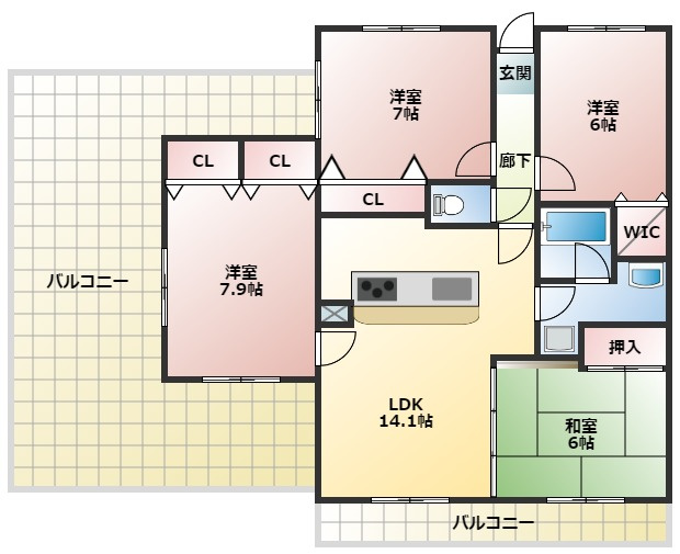 【間取り】 | ラブリハイツ幸町