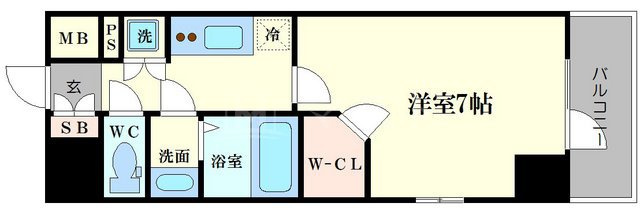エスリード心斎橋ＬＵＸＵＥの間取り