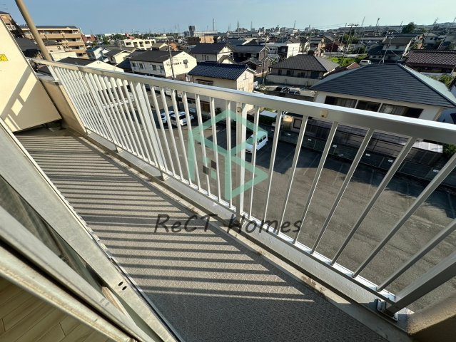 西飾磨ハイツのバルコニー