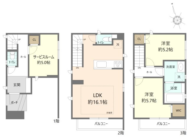 名東区上社三丁目戸建の間取り|間取図