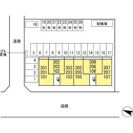Crea Inn(ｸﾚｱ ｲﾝ)の区画図