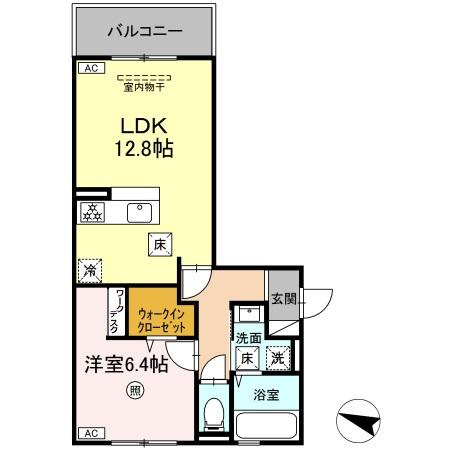 Crea Inn(ｸﾚｱ ｲﾝ)の間取り