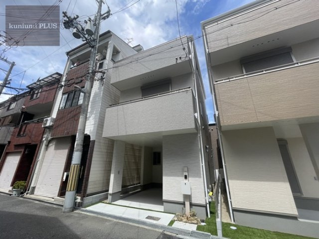 大阪市旭区赤川4丁目の前面道路含む現地写真