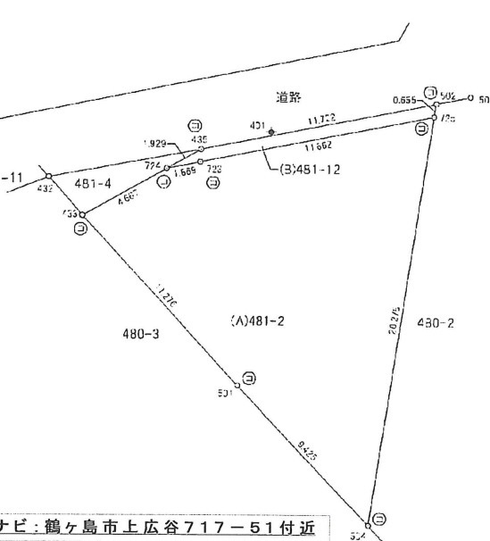 鶴ヶ島市上広谷　建築条件なし売地　「若葉駅」徒歩16分　敷地52坪　の外観