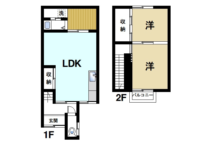 奈良市南紀寺町2丁目貸家の間取り|ゆったりと暮らせる間取りです。