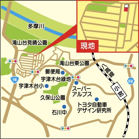 八王子市丸山町13-7【仲介手数料無料】　八王子市丸山町　売地の地図|～仲介手数料無料☆八王子ひなた不動産～八王子市丸山町　売地