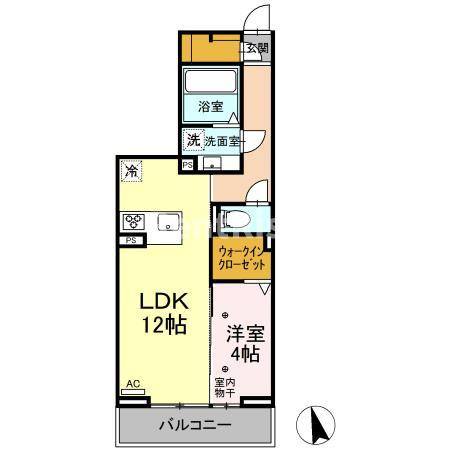 Ｄ－ｒｏｏｍ新生の間取り