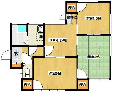 荒木町藤田貸家の間取り