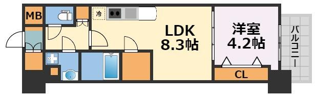 アーバネックス梅田中崎町Ⅱの間取り