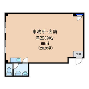 草津市草津１丁目の店舗事務所の間取り