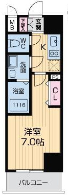 グランルージュ中之島南の間取り