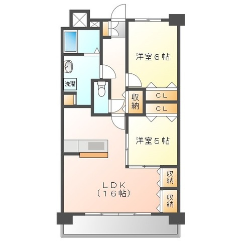 クレール西市の間取り