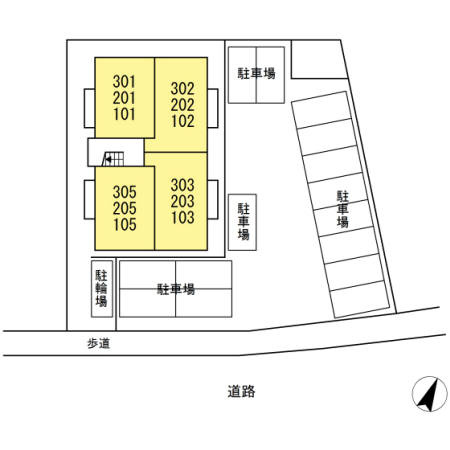 Ｎｏｂｌｅ駅前通の区画図