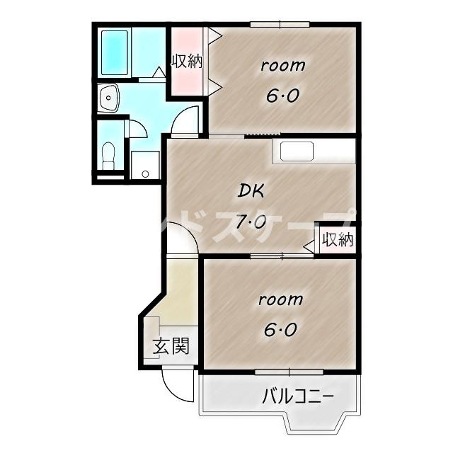ラバーズウィングAの間取り|高崎、前橋、伊勢崎エリアのお部屋探しはエンドスケープまで！お客様の理想お聞かせ下さい♪