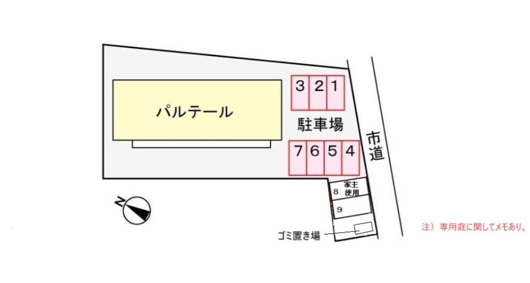 パルテールの区画図