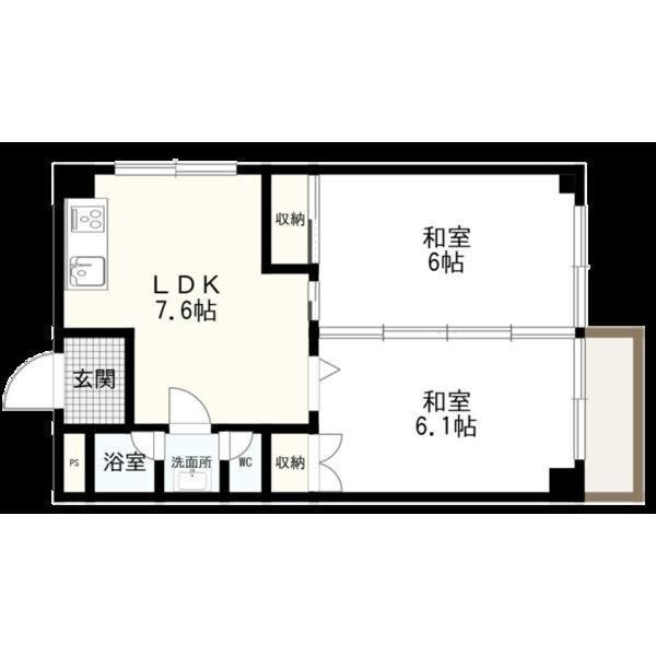 稲沢市小沢３丁目の賃貸マンションの間取り