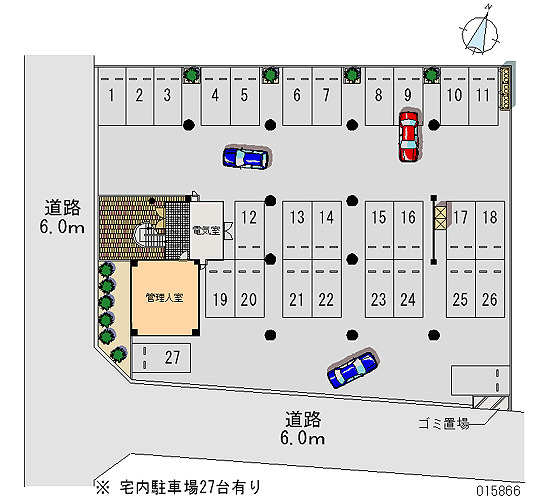 レオパレスエレガンスつくばの区画図